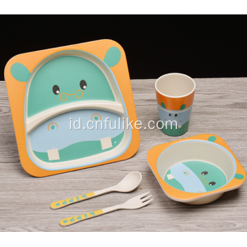 Set Peralatan Makan Anak Kartun Alami